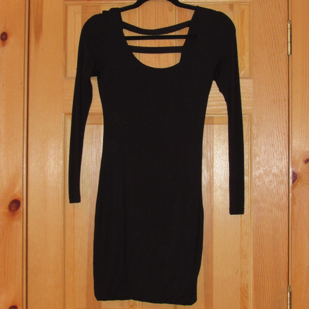 Black Long Sleeve Bodycon Dress